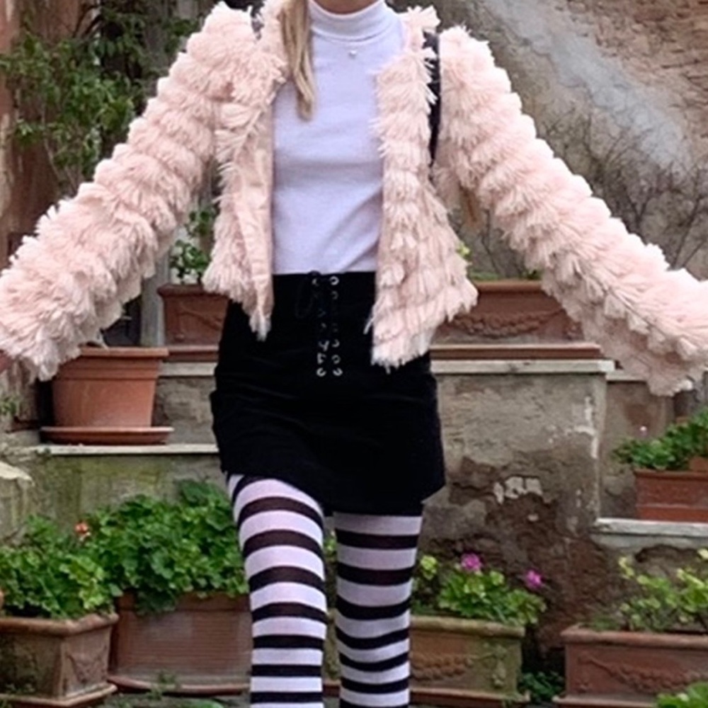 Light Pink Fur Jacket